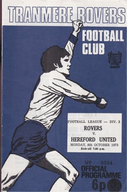 Tranmere Rovers v Hereford United Match Programme 1973-10-08